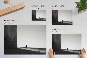 Plakat mit minimalistischer Szene