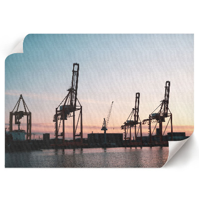 Poster mit Motiv eines Industriehafens
