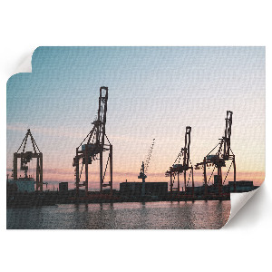 Poster mit Motiv eines Industriehafens