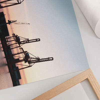 Poster mit Motiv eines Industriehafens