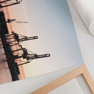 Poster mit Motiv eines Industriehafens