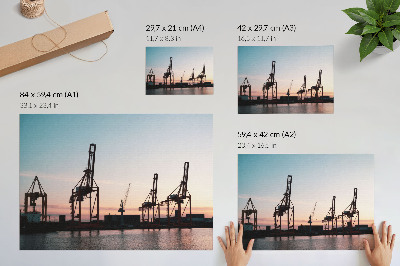 Poster mit Motiv eines Industriehafens