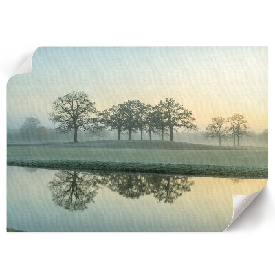 Plakat mit Morgenlandschaft