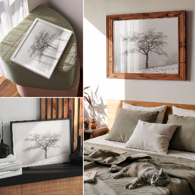 Wandposter mit Motiv eines Winterbaums