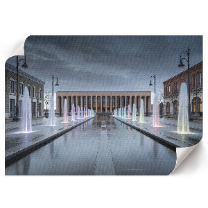 Poster mit farbenfrohem Springbrunnen-Motiv