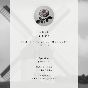 Poster Windmühle mit Pferden