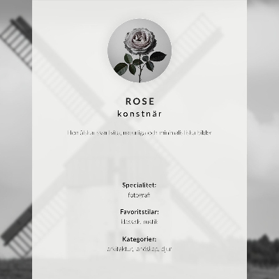 Poster Windmühle mit Pferden