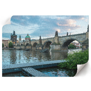 Wandposter mit historischem Brückenmotiv