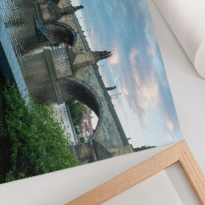 Wandposter mit historischem Brückenmotiv