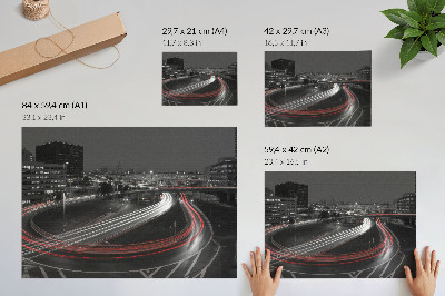 Poster mit Motiv ‚Stadtverkehr‘