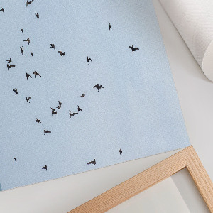 Plakat mit Motiv „Vögel im Flug”