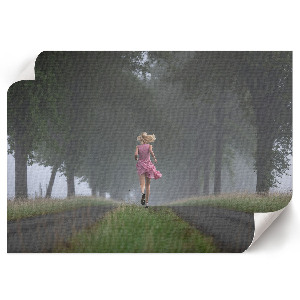Poster mit dem Motiv „Durch den Wald laufen“