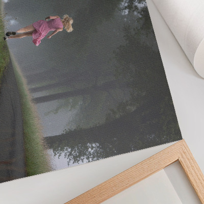 Poster mit dem Motiv „Durch den Wald laufen“