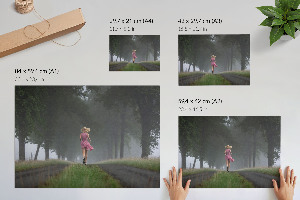 Poster druck Durch den Wald laufen