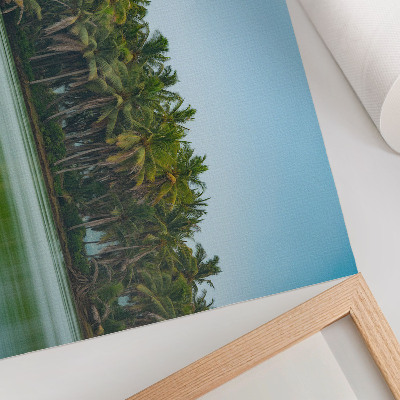 Plakat mit tropischem Ausblick
