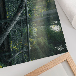 Poster mit Druckmotiv einer Waldbrücke