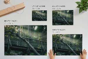 Poster mit Druckmotiv einer Waldbrücke