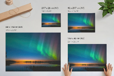 Plakat mit Motiv Nordlicht