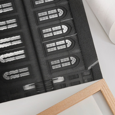 Wandposter mit schwarz-weißer Spiegelung