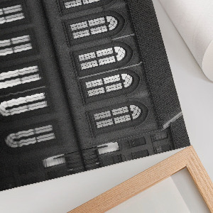 Wandposter mit schwarz-weißer Spiegelung