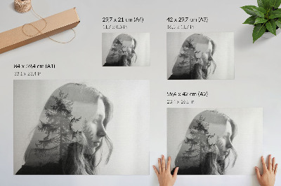 Poster mit einem Baumgesicht