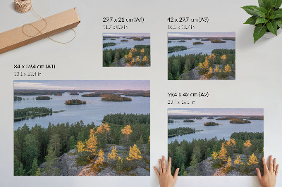 Plakat „Inseln im Wasser“
