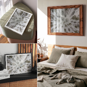 Wandposter mit Motiv Winterwald