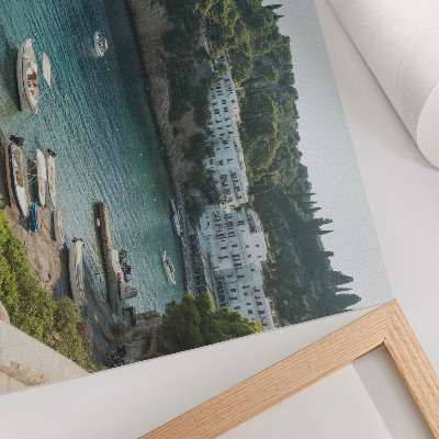 Plakat mit Küstenlandschaft