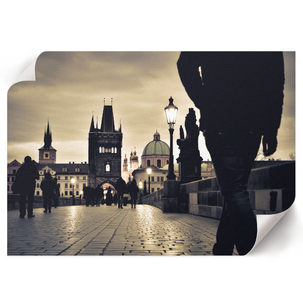 Wandposter mit historischem Stadtmotiv