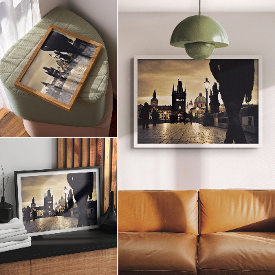 Wandposter mit historischem Stadtmotiv
