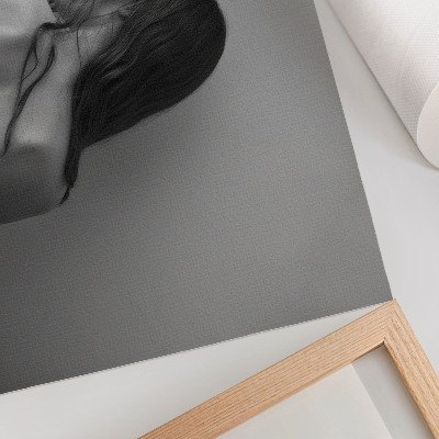 Poster mit schwarz-weißer Silhouette