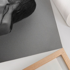 Poster druck Schwarz-weiße Silhouette