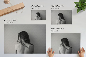 Poster druck Schwarz-weiße Silhouette