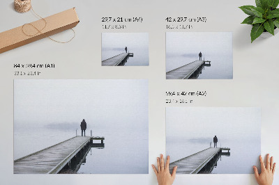 Wandposter mit nebeliger Oberfläche