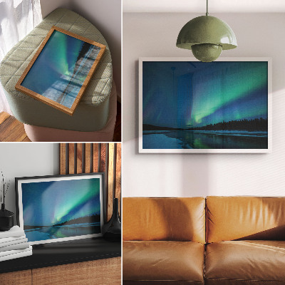 Poster mit Motiv des Nordlichts