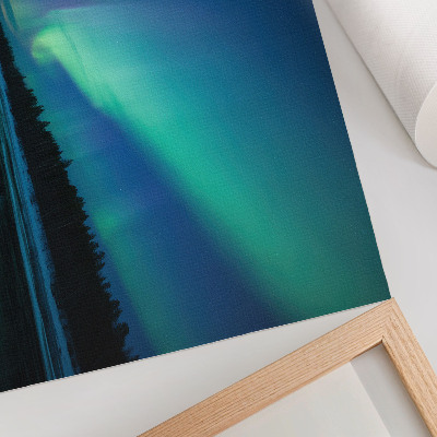 Poster mit Motiv des Nordlichts