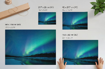 Poster mit Motiv des Nordlichts