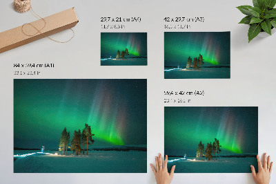 Wandposter mit Motiv der magischen Aurora