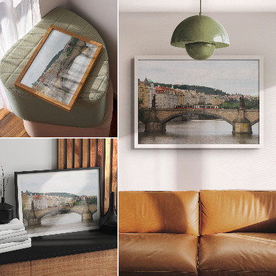 Plakat mit Stadtlandschaft