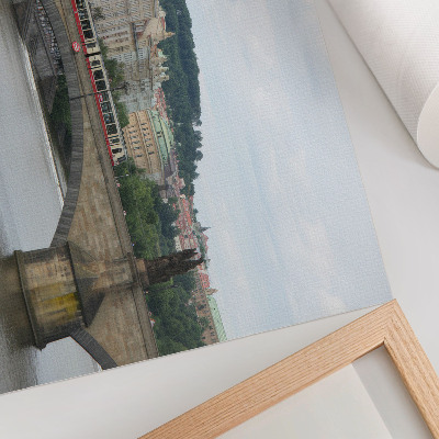 Plakat mit Stadtlandschaft