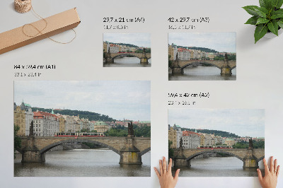 Plakat mit Stadtlandschaft