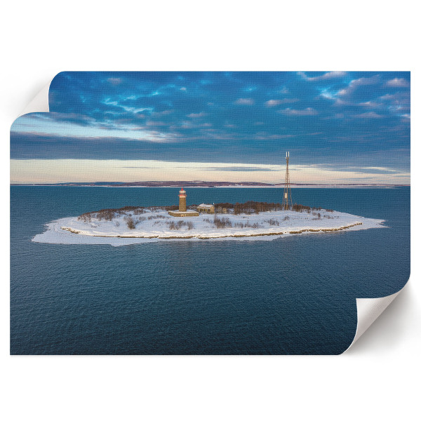 Wandposter mit Winterlandschaft