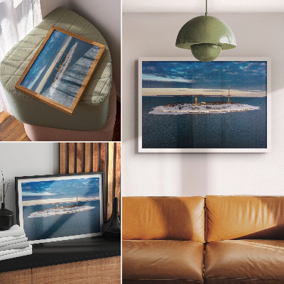 Wandposter mit Winterlandschaft
