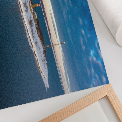Wandposter mit Winterlandschaft