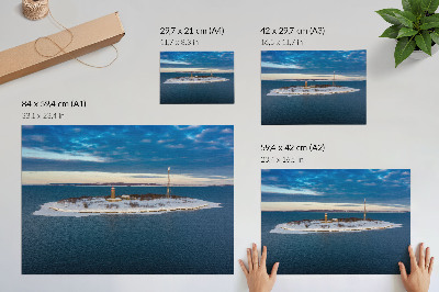 Wandposter mit Winterlandschaft
