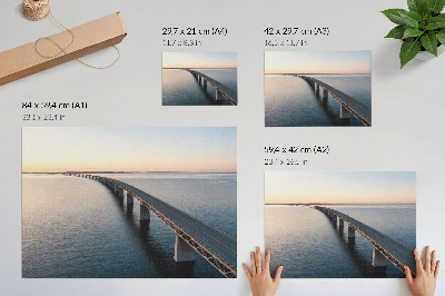 Poster mit Motiv einer Meeresbrücke