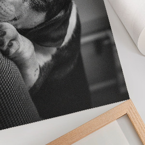Poster mit Druck eines schlafenden Hundes