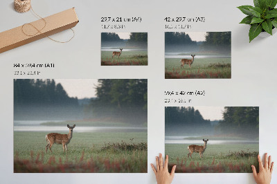 Poster mit Waldlandschaft