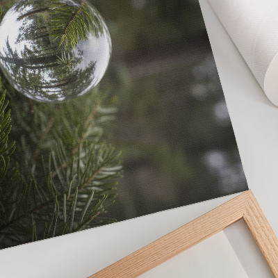 Poster mit Druck des Motivs „Kiefernspiegelung“