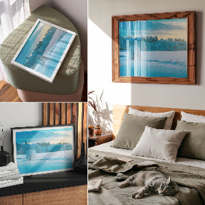 Wandposter Winterlandschaft